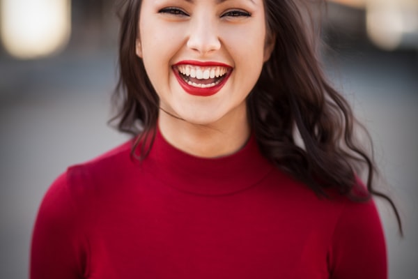 Candid portrait outdoors